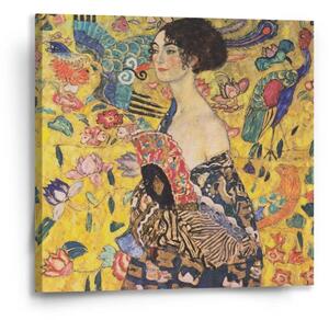 Sablio Obraz Dáma s vějířem - Gustav Klimt - 50x50 cm