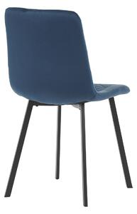 Židle jídelní GIORGIA modrý samet