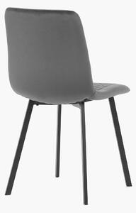 Židle jídelní šedý samet DCL-973 GREY4