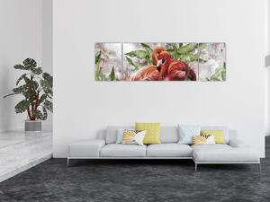 Obraz - Plameňáci (170x50 cm)
