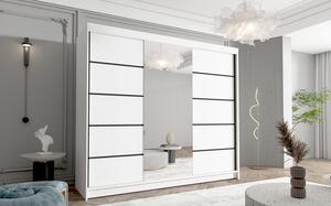 Velká šatní skříň DAVOS VI 250 cm Bílá
