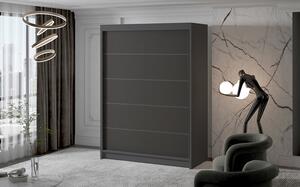 Velká šatní skříň MILAN IV 150 cm Černá