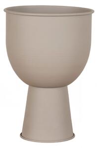 Květináč Amalfi, ocel, béžovošedý, Ø19 × 27 cm – House Nordic