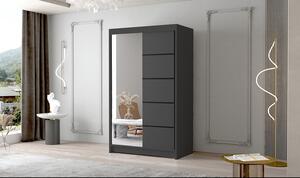Velká šatní skříň FADO III 120 cm Černá