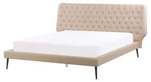 Manželská postel 160 cm ESONNA (s roštem) (béžová). 1022635