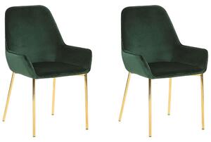 Set 2 ks. jídelních židlí LOVARA (zelená). 1022680