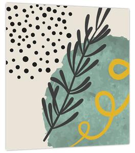 Obraz - Abstraktní listy N⁰1 (30x30 cm)
