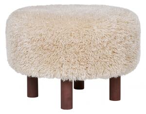 Taburet Inverness, světle hnědý bouclé, Ø50×33 cm – House Nordic