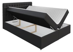 Hotelová jednolůžková postel 120x200 SARITA - bílá ekokůže + topper ZDARMA