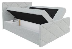 Kontinentální jednolůžková postel 120x200 MATIA - tmavá tyrkysová + topper ZDARMA