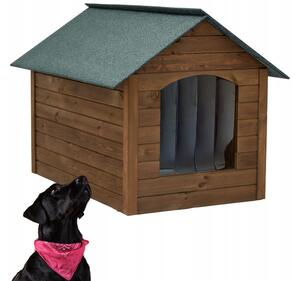 Zateplená psí bouda pro velkého psa XL - 113 cm x 90 cm x 89 cm