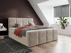 Boxspringová manželská postel 180x200 SEVERO - béžová
