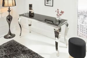 Konzolový stolek Baqur, 140 cm, černá/stříbrná