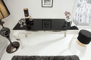 Konzolový stolek Baqur, 140 cm, černá/stříbrná