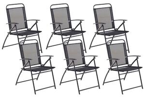 Set 6 ks. zahradních židlí LOVE (černá). 1022927