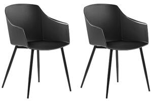 Set 2 ks. jídelních židlí FONOR (černá). 1022904