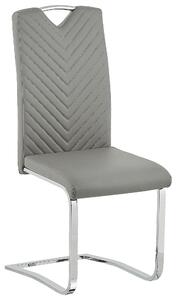 Sada 2 jídelních židlí z eko kůže šedé PICKNES
