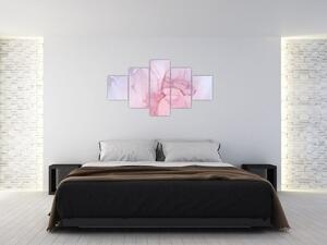 Obraz - Růžové skvrny (125x70 cm)