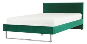 Manželská postel 140 cm BELAE (s roštem) (zelená). 1023047