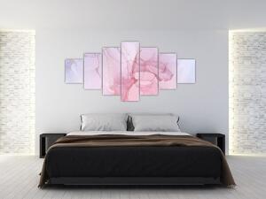 Obraz - Růžové skvrny (210x100 cm)