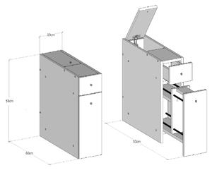 Koupelnová skříňka SMART 60x55 cm bílá