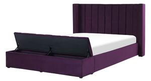 Manželská postel 140 cm NAIROBI (textil) (fialová) (s roštem). 1023105