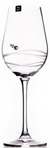 Sklenice na bílé víno, Swarovski, 2ks, 350ml