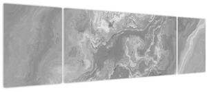 Obraz - Mramor v černobílé (170x50 cm)
