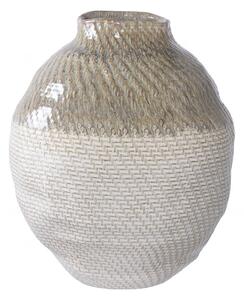 Váza keramická, bílo-zelená, ø26×30,5 cm – House Nordic