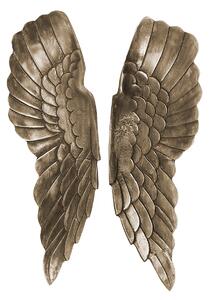 Nástěnná dekorace Angel, 65 cm, starožitná bronzová