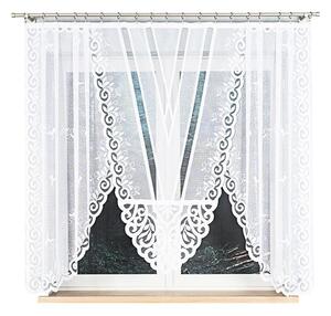 Bílá žakárová záclona ROZALIA 250x160 cm
