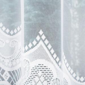 Dekorační oblouková krátká záclona na žabky LUCYNA 120 bílá 250x120 cm MyBestHome