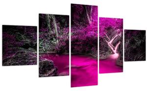 Obraz - Růžový les (125x70 cm)