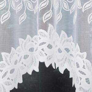 Bílá žakárová záclona BASTIA 300x130 cm