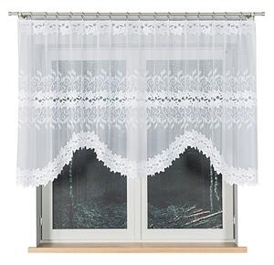 Dekorační oblouková krátká záclona na žabky BASTIA 130 bílá 300x130 cm MyBestHome