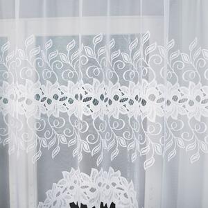 Bílá žakárová záclona BASTIA 250x120 cm
