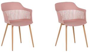 Set 2 ks. jídelních židlí BARCA (růžová). 1023217