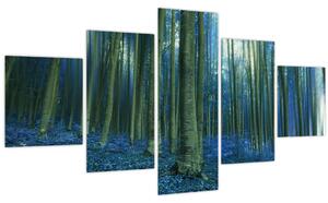 Obraz - Modrý les (125x70 cm)