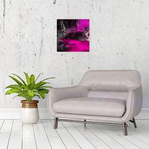 Obraz - Růžový les (30x30 cm)