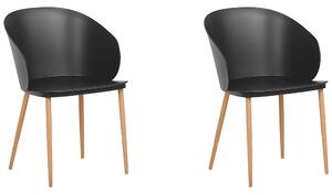 Set 2 ks. jídelních židlí BALAK (černá). 1023441
