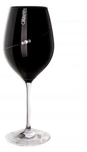 Sklenice na víno, Swarovski, Silhouette black, 2 ks, 470 ml
