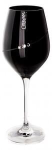 Sklenice na víno, Swarovski, Silhouette black, 2ks, 360 ml