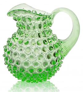 Džbán, Jílek Glassworks, HOBNAIL, Světle zelená, 500 ml