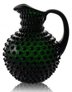 Džbán, Jílek Glassworks, HOBNAIL, Tmavě zelená, 2 l