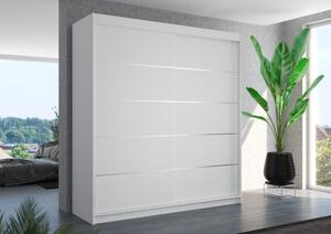 Šatní skříň s posuvnými dveřmi 200 cm HARLIA - bílá