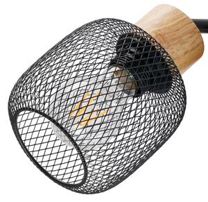 Brilagi - Stojací lampa BASKLITE 3xE27/15W/230V dřevo/černá