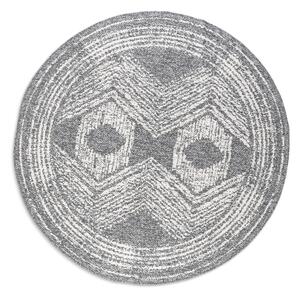 ELLE Decoration koberce Kusový koberec Gemini 106028 Silver kruh z kolekce Elle – na ven i na doma - 200x200 (průměr) kruh cm