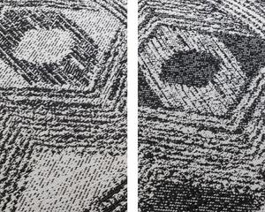 ELLE Decoration koberce Kusový koberec Gemini 106029 Black kruh z kolekce Elle – na ven i na doma - 140x140 (průměr) kruh cm