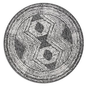 ELLE Decoration koberce Kusový koberec Gemini 106029 Black kruh z kolekce Elle – na ven i na doma - 200x200 (průměr) kruh cm