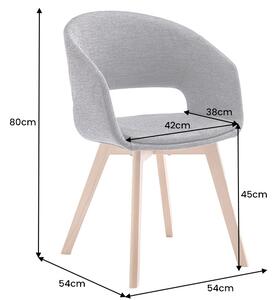Designová židle Colby šedá